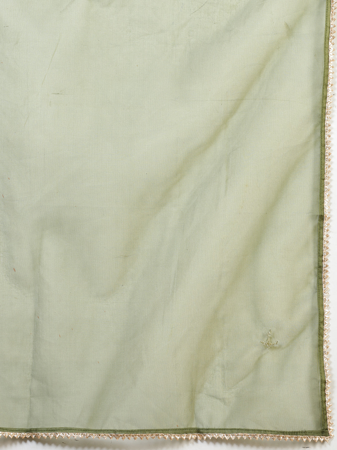 Embroidered Cotton Blend Kurta With Pants &amp; Dupatta
