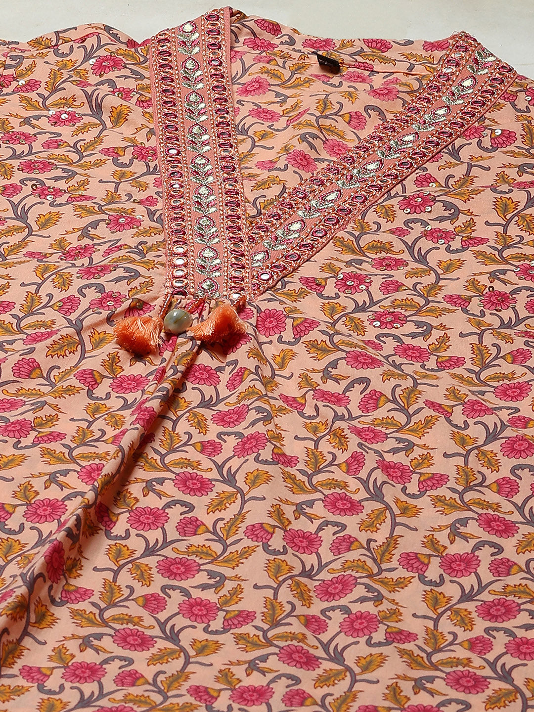 Floral Printed Cotton Blend Kurta