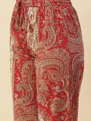 Printed Cotton Blend Kurta With Pant