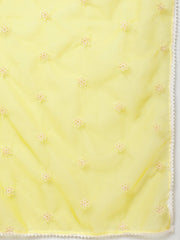 Resham Embroidery Cotton Suit Set With Dupatta