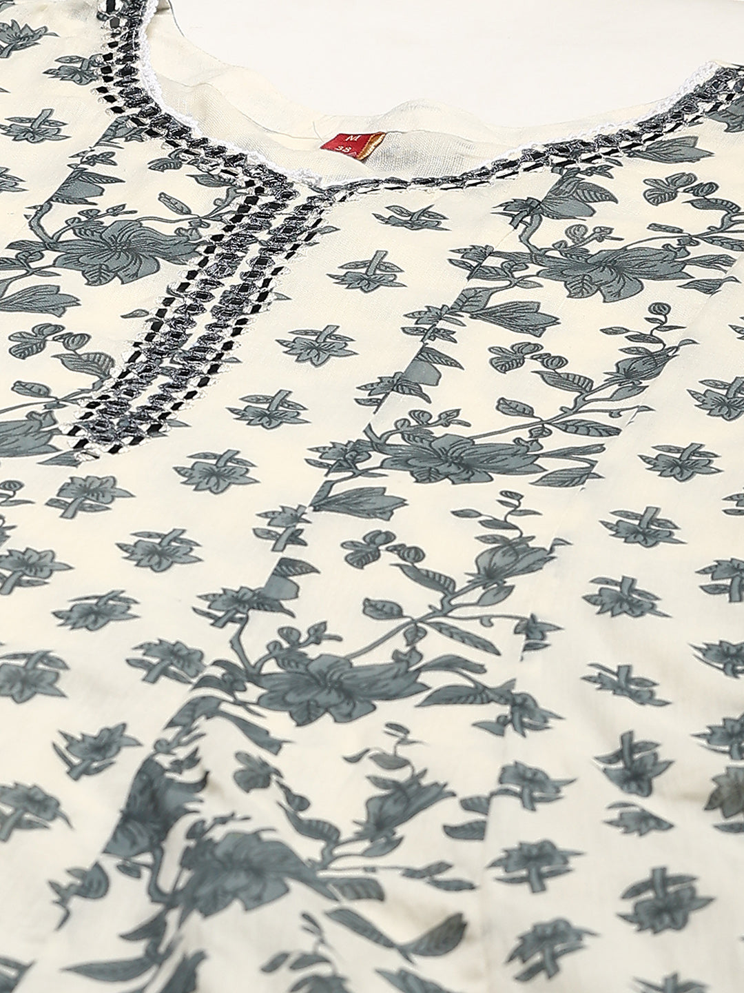 Printed Cotton Blend Kurta With Pant &amp; Dupatta