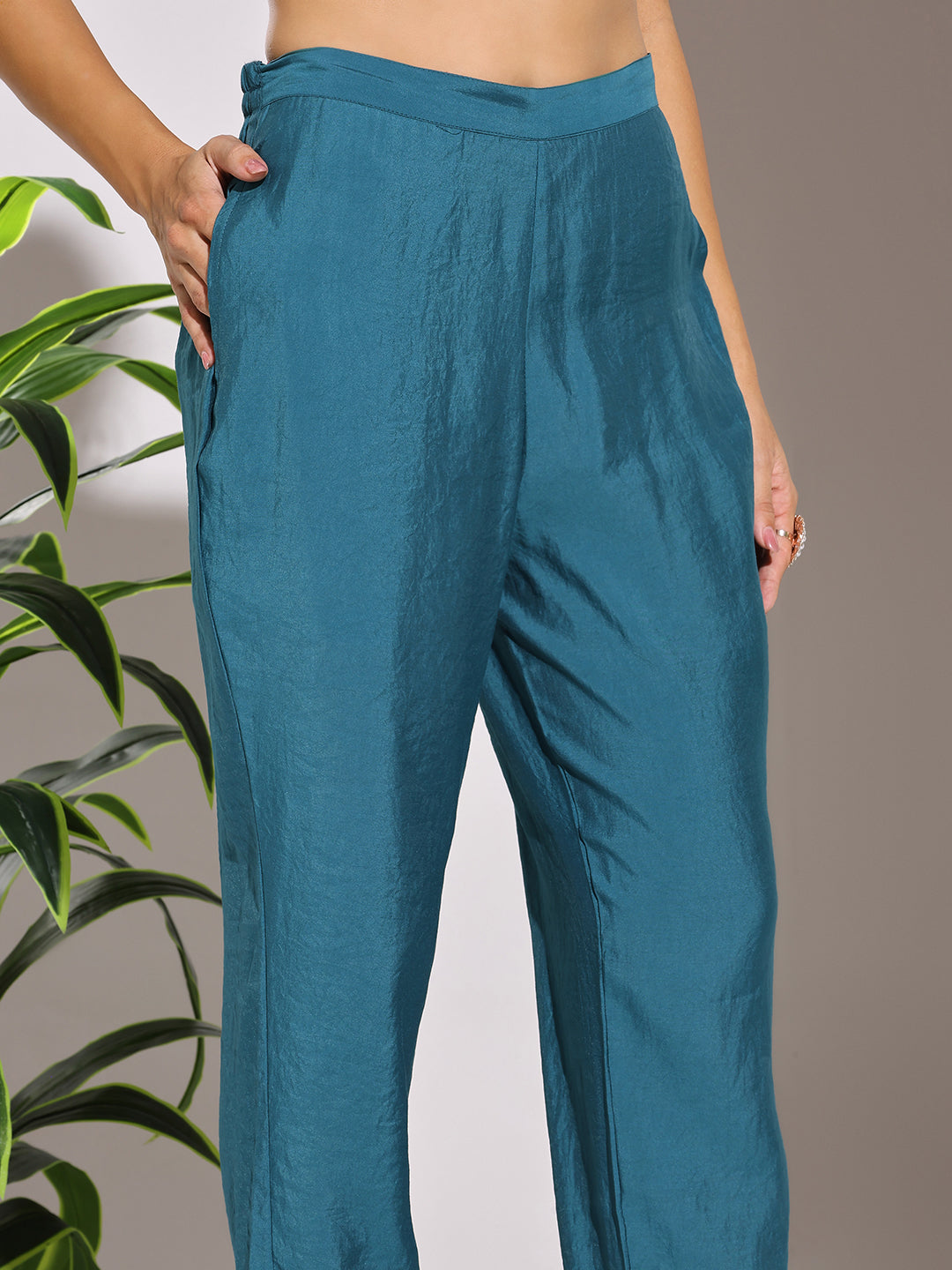 Digital Printed Muslin Kurta With Pants