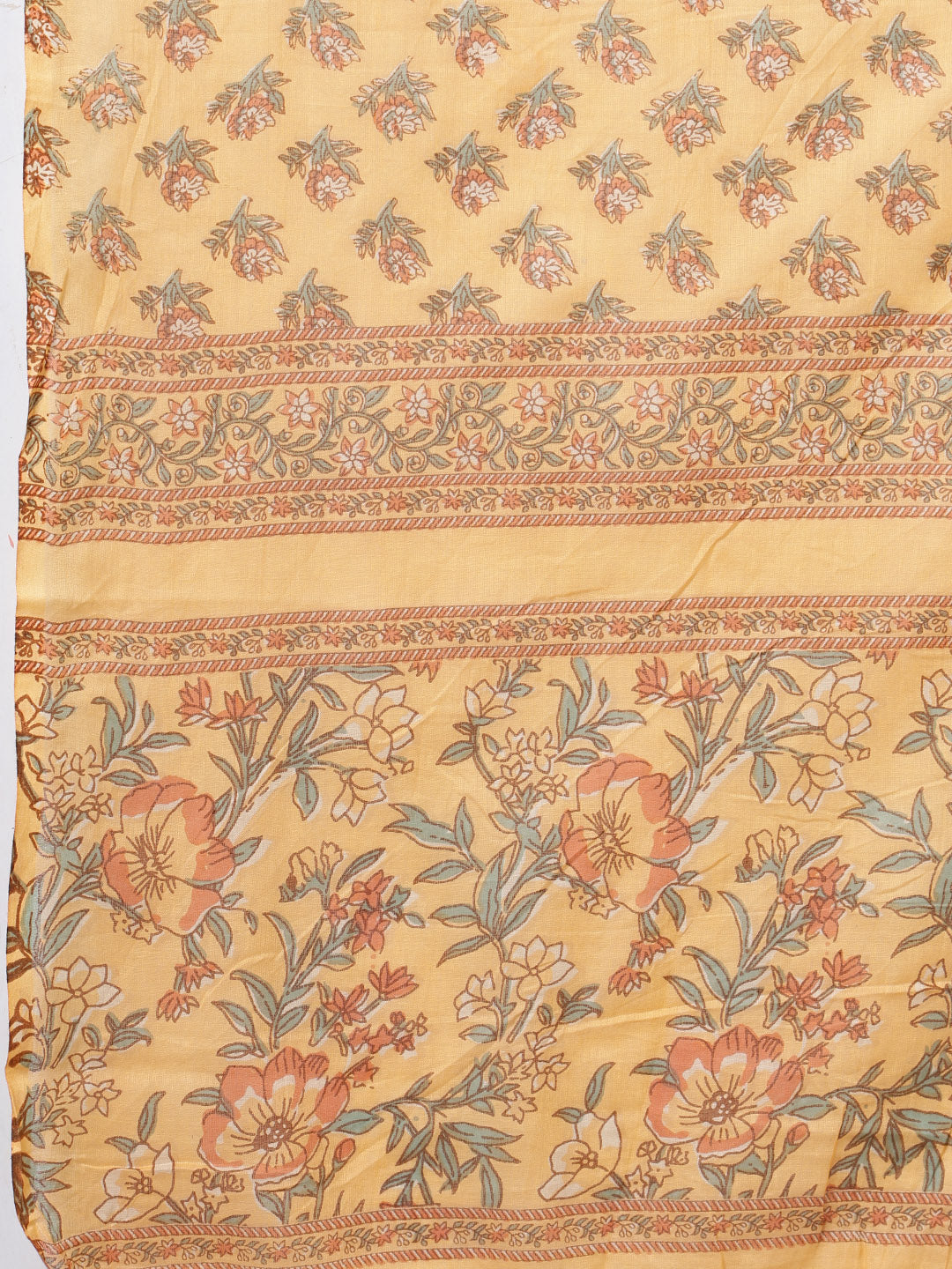 Embroidered Cotton Kurta With Pant &amp; Dupatta