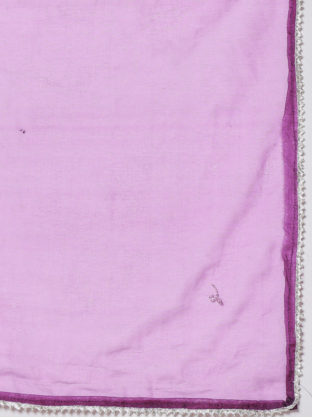 Resham Work Cotton Blend Kurta With Pants & Dupatta