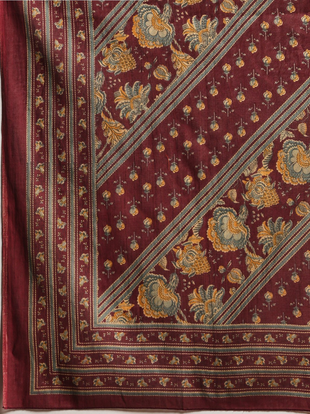 Printed Cotton Kurta With Pant &amp; Dupatta
