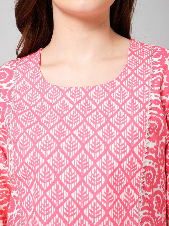Printed Cotton Kurta Set