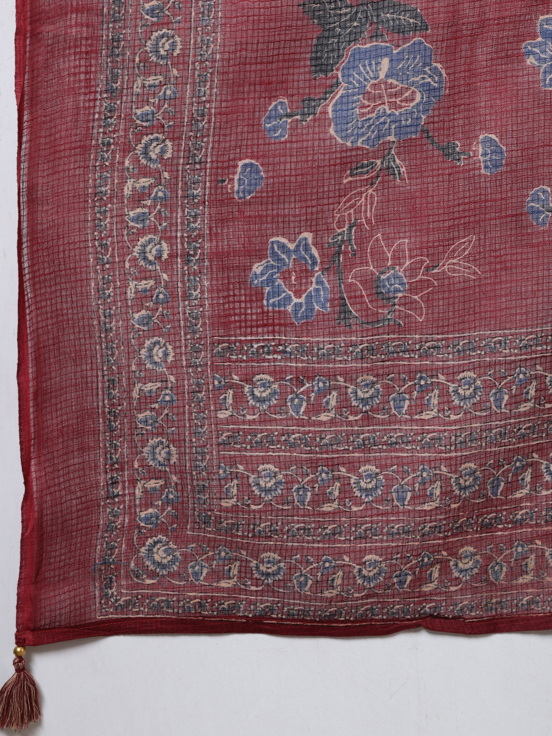 Embroidered Cotton Kurta With Pant &amp; Dupatta