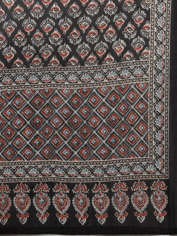 Printed Cotton Blend Kurta With Pants &amp; Dupatta