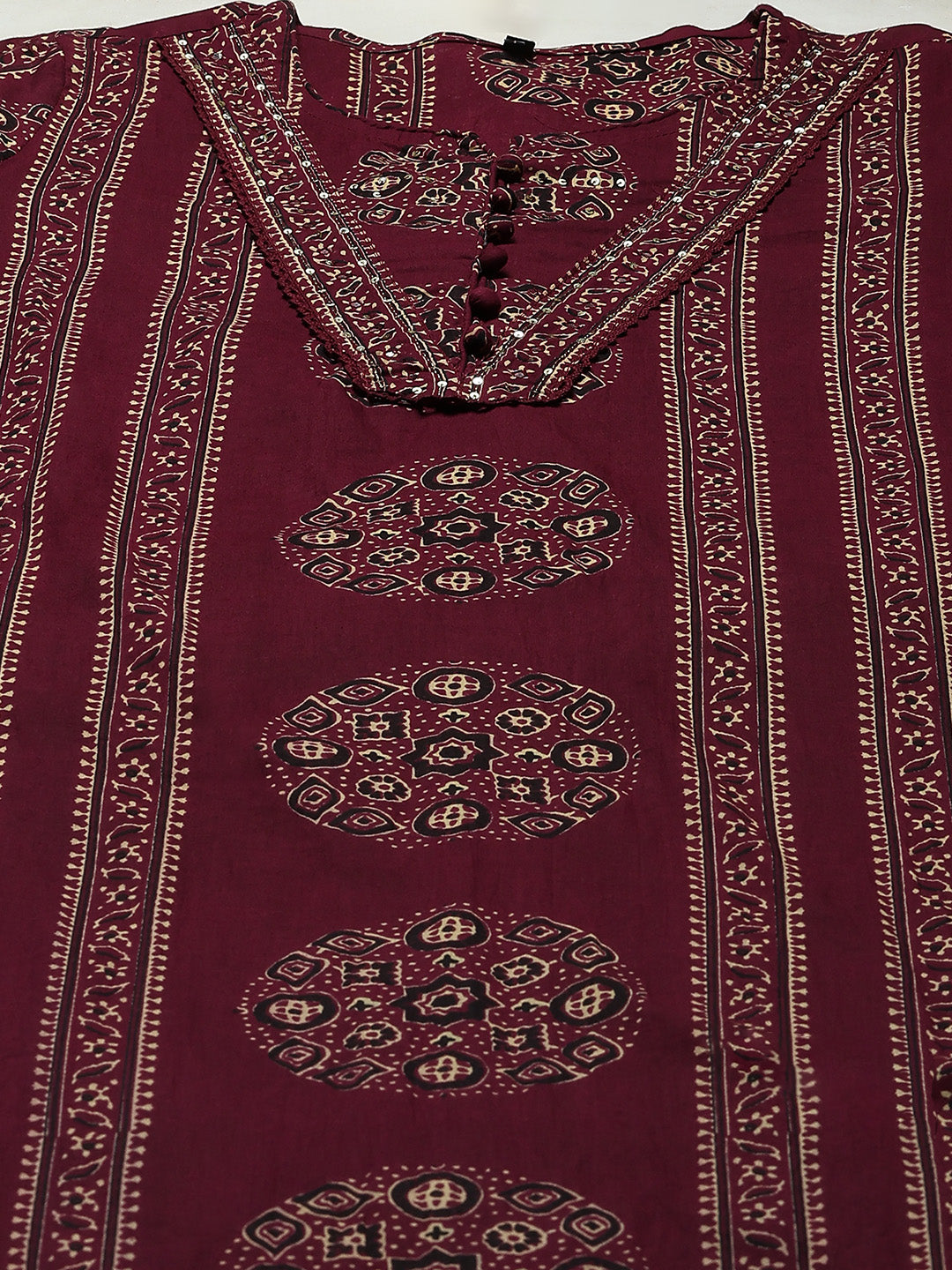 Printed Cotton Kurta With Pant &amp; Dupatta