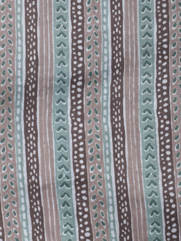 Printed Cotton Blend Unstitched Suit With Pant &amp; Dupatta