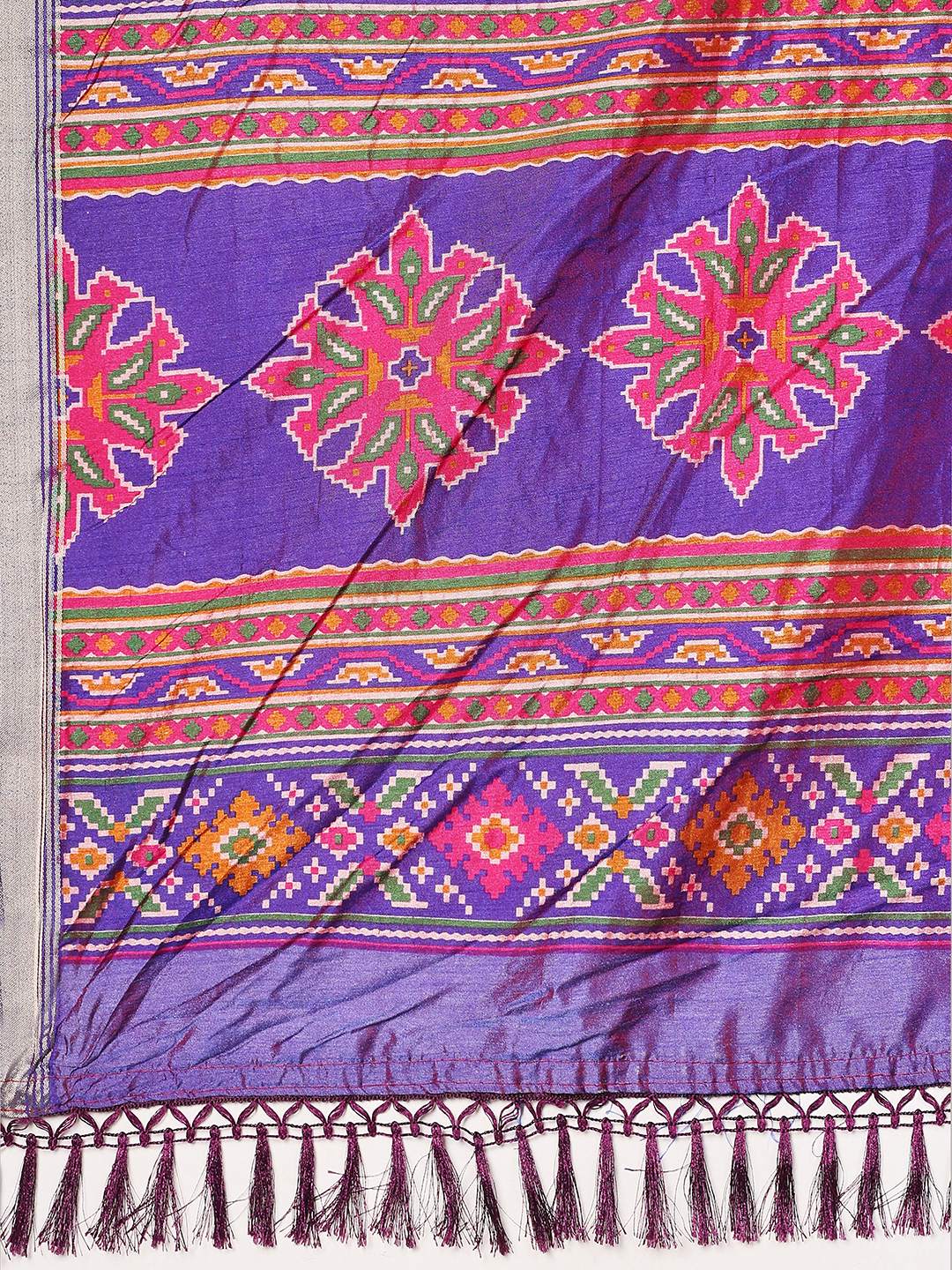 Printed Cotton Blend Kurta With Pant &amp; Dupatta