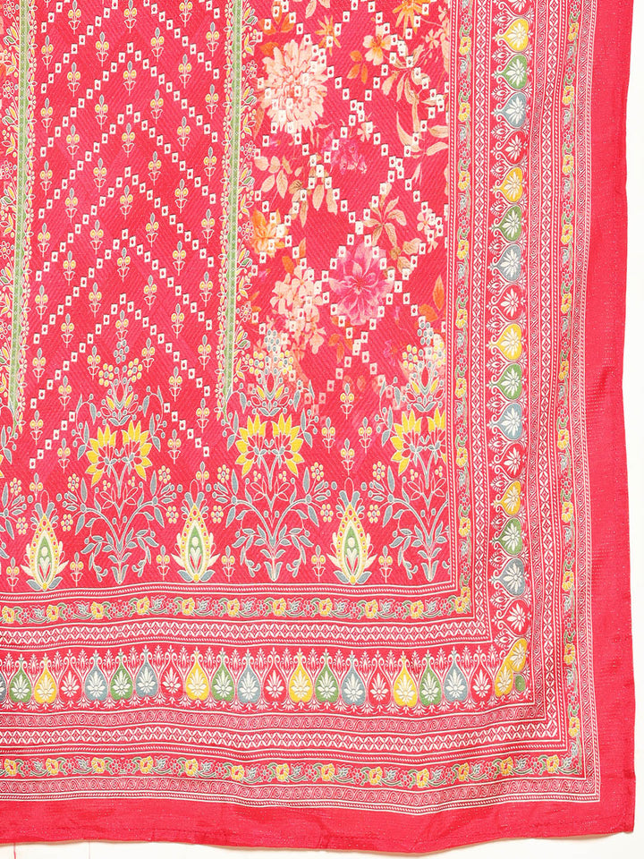 Printed Muslin Suit With Pant &amp; Dupatta