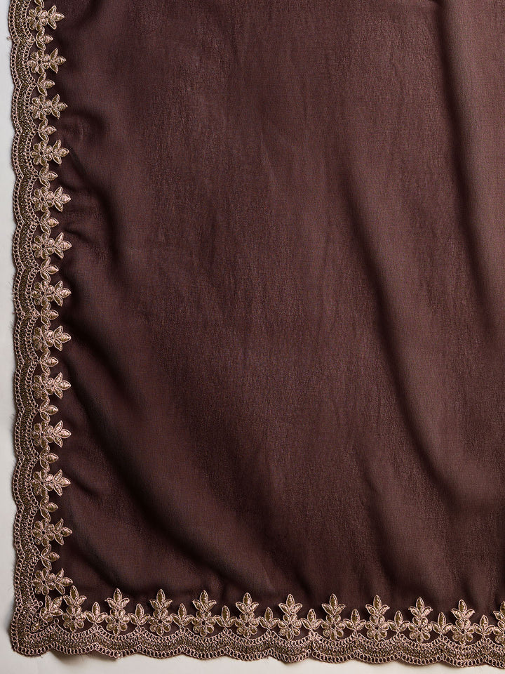 Georgette Embroidered Saree