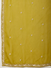 Floral Embroidery Georgette Kurti With Pants & Dupatta