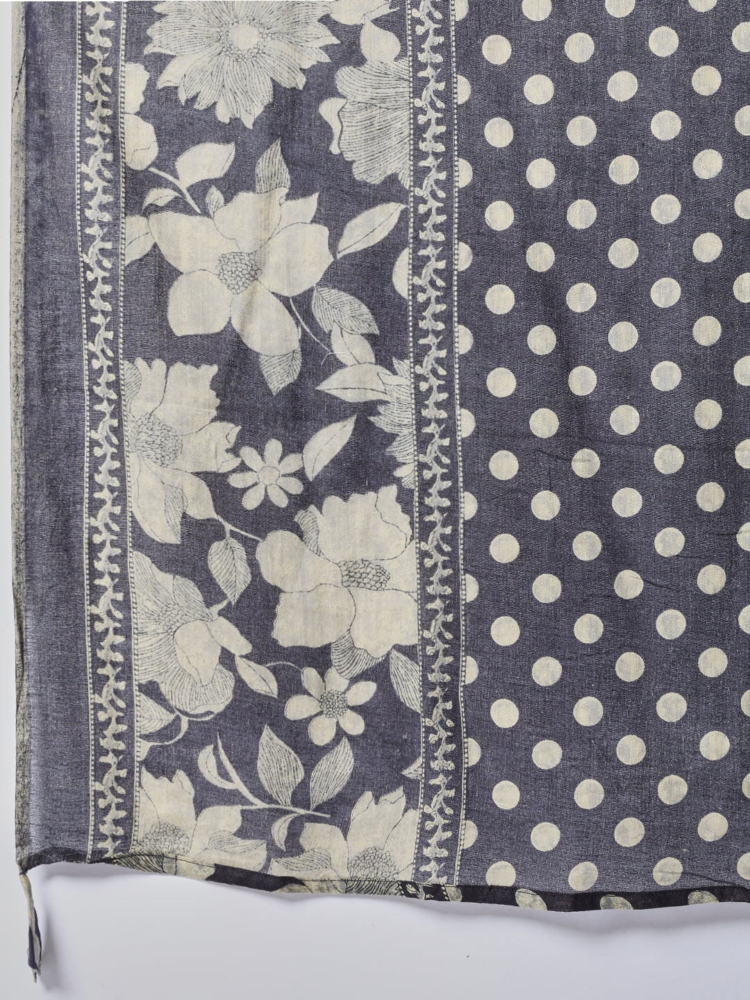Printed Cotton Blend Kurta With Pants & Dupatta