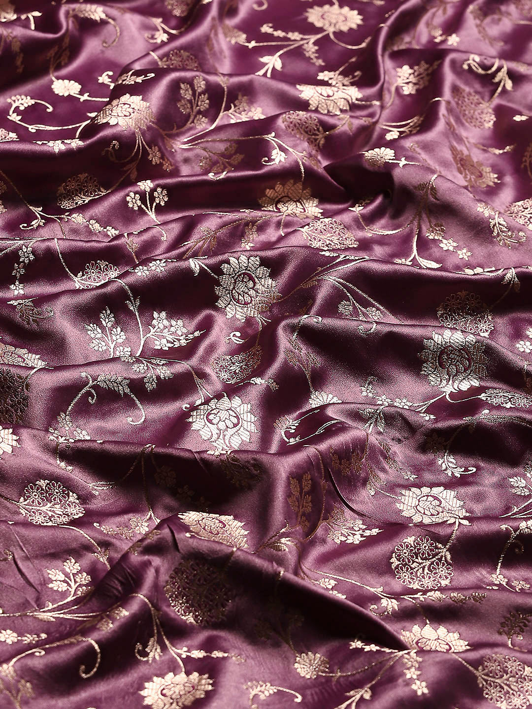 Embroidered Satin Saree