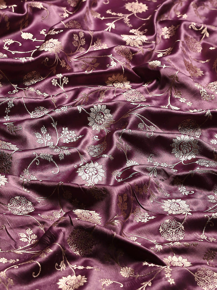 Embroidered Satin Saree