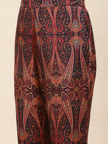 Abstract Printed Cotton Kurta With Pants