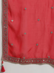 Embroidered Banarasi Choli With Lehenga & Dupatta
