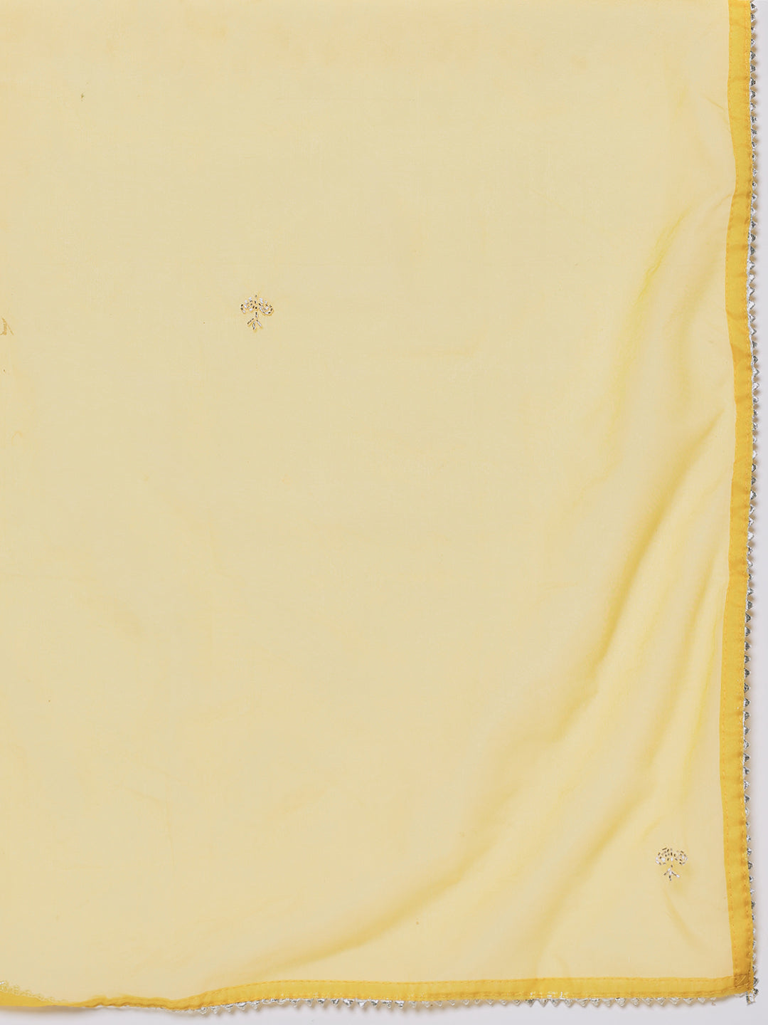Embroidered Cotton Blend Kurta With Pants & Dupatta