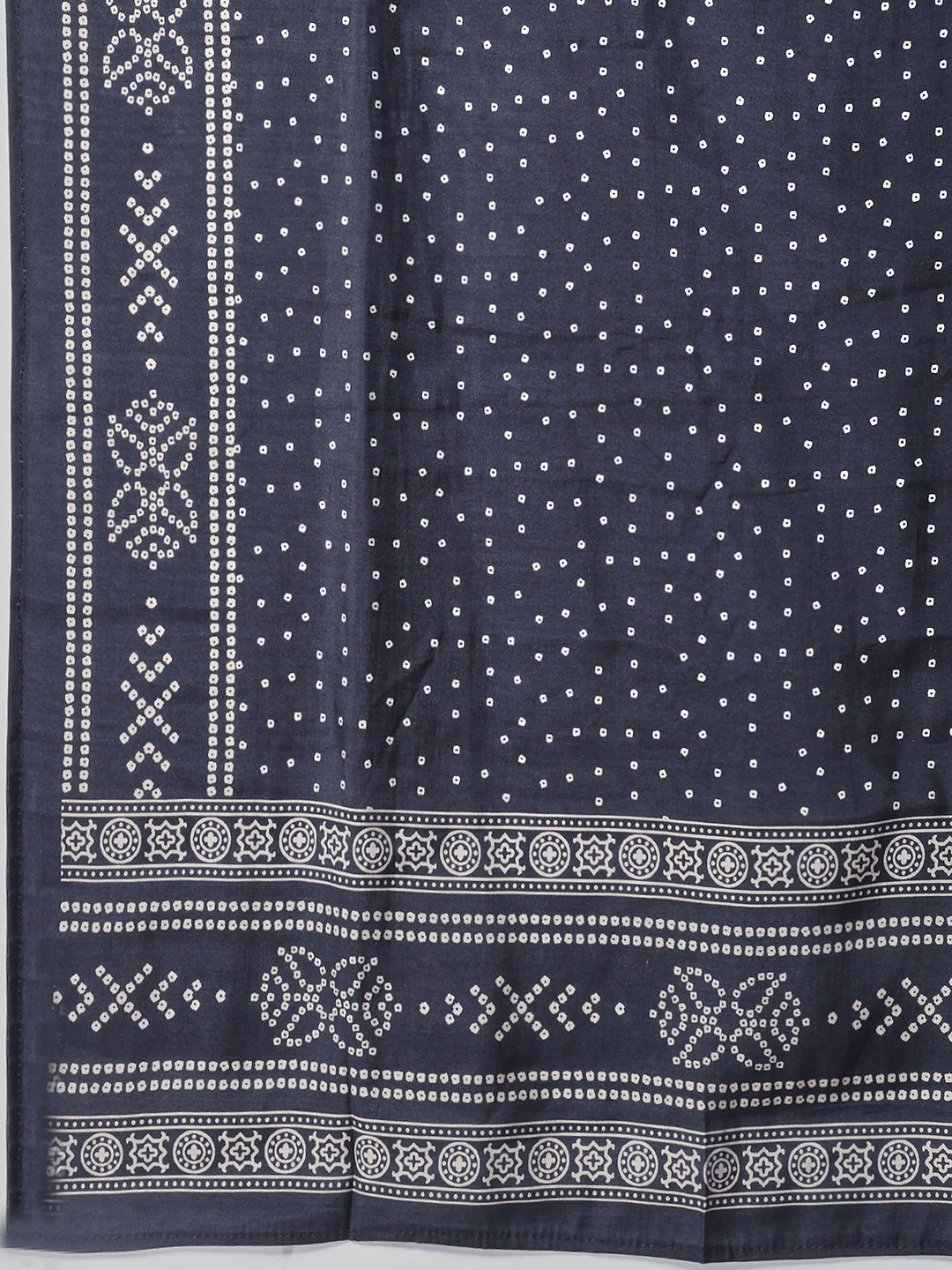 Printed Chanderi Kurta With Pants & Dupatta