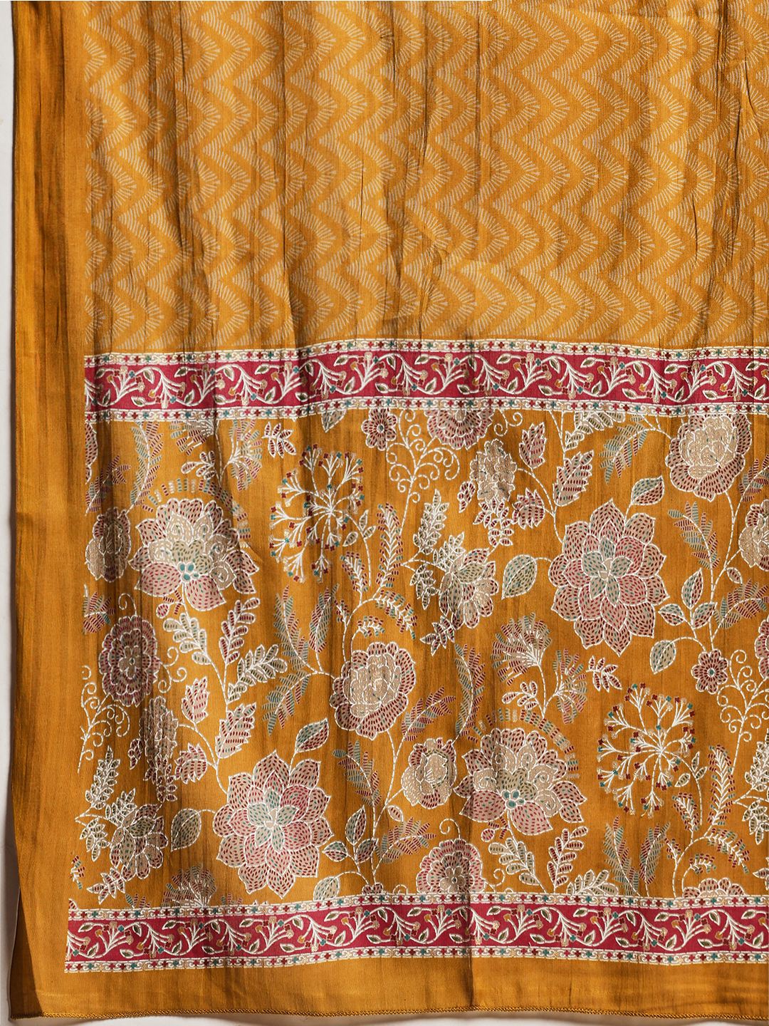 Printed Cotton Kurta With Pant &amp; Dupatta