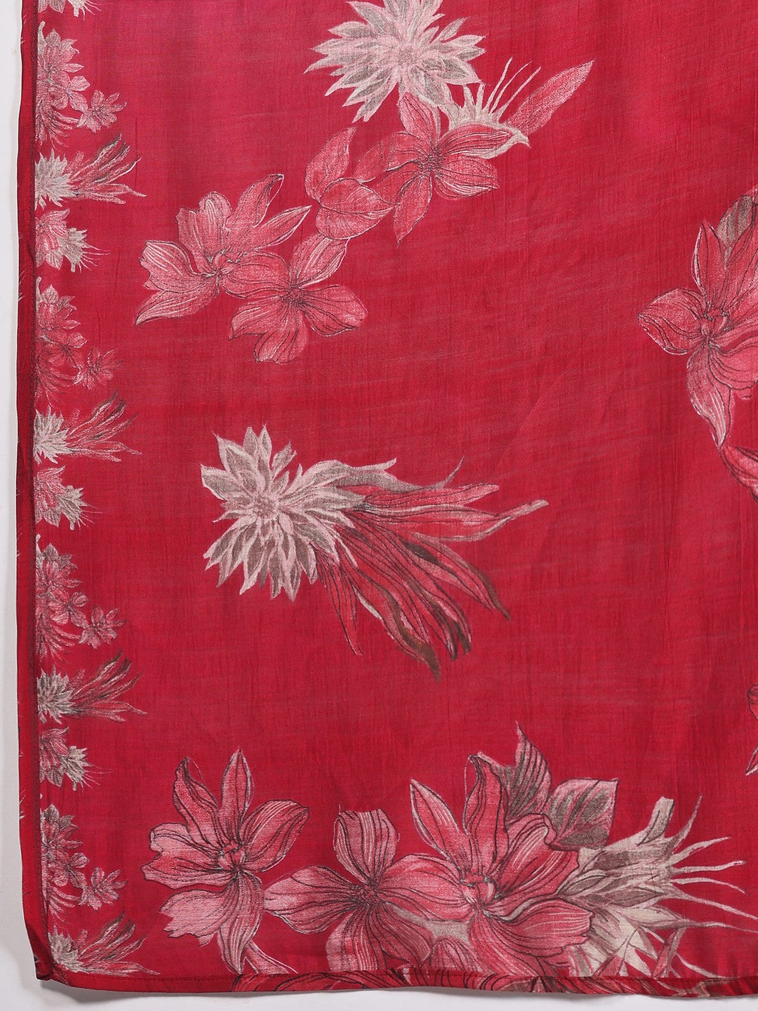 Printed Cotton Blend Kurta With Pant &amp; Dupatta