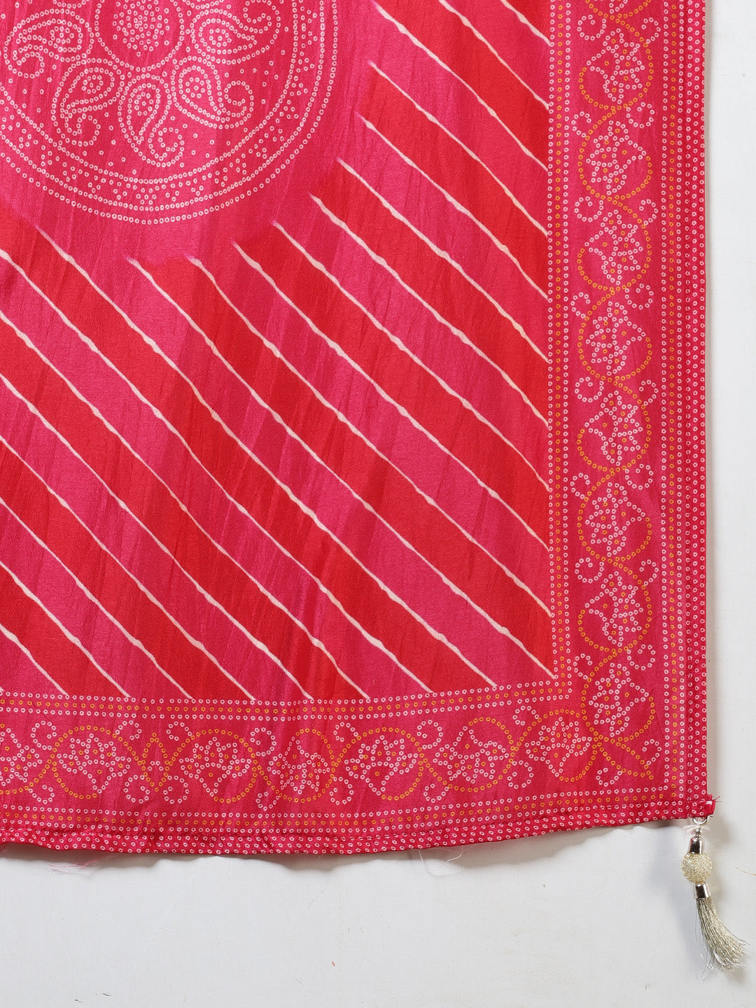 Banarasi Weave Tissue Kurta With Pants & Dupatta
