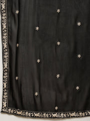 Floral Embroidery Georgette Kurti With Pants & Dupatta