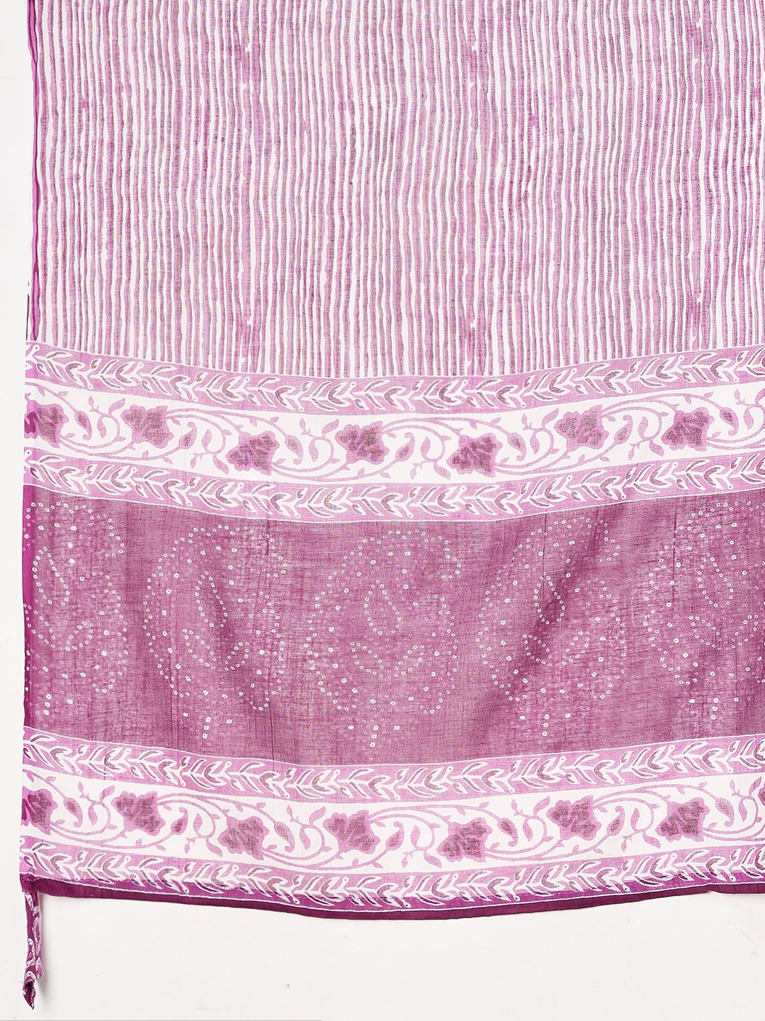 Printed Cotton Blend Kurta With Pant &amp; Dupatta