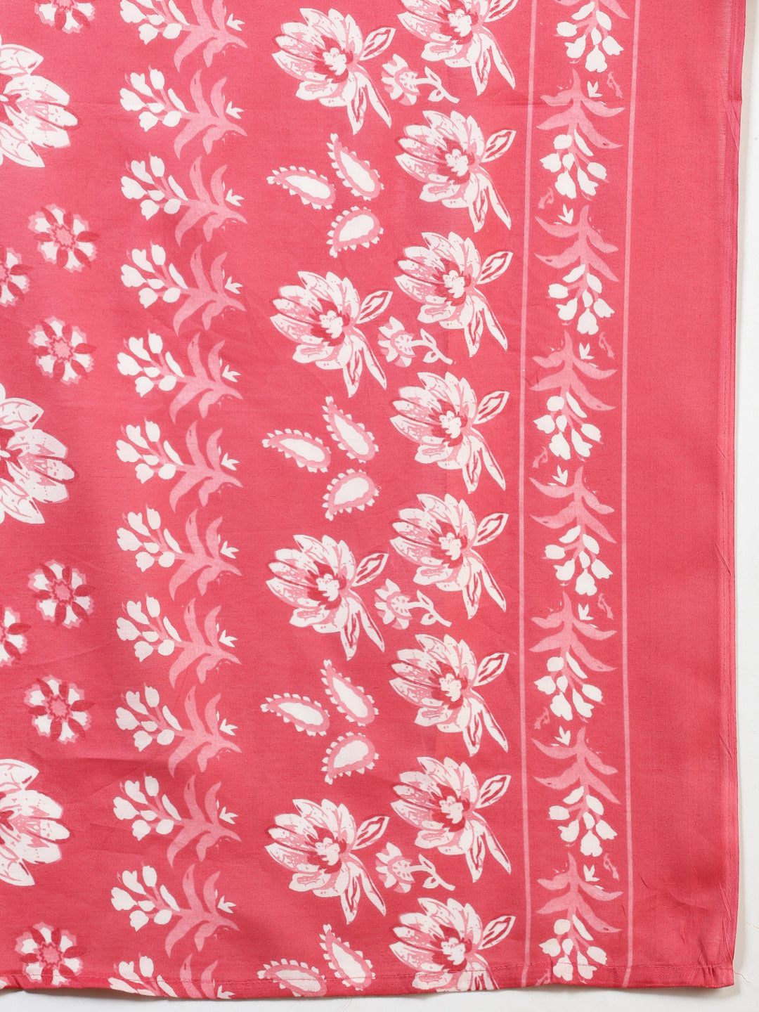 Printed Cotton Blend Kurta With Pants &amp; Dupatta