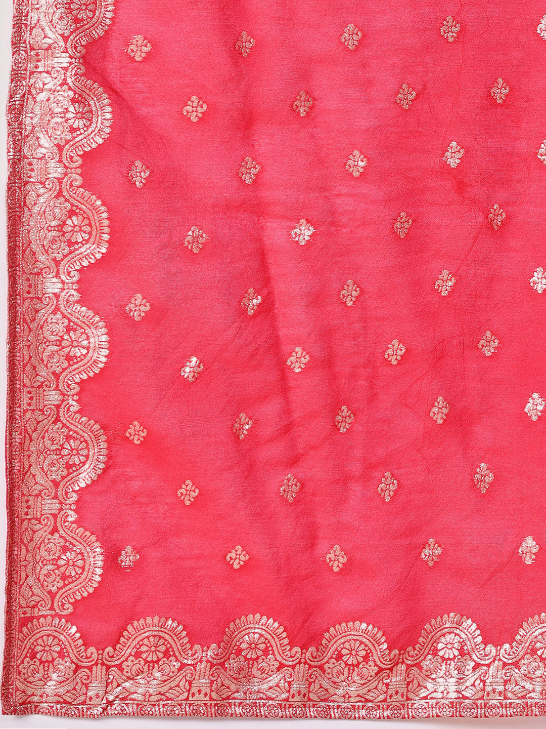 Embroidered Muslin Kurta With Pants & Dupatta