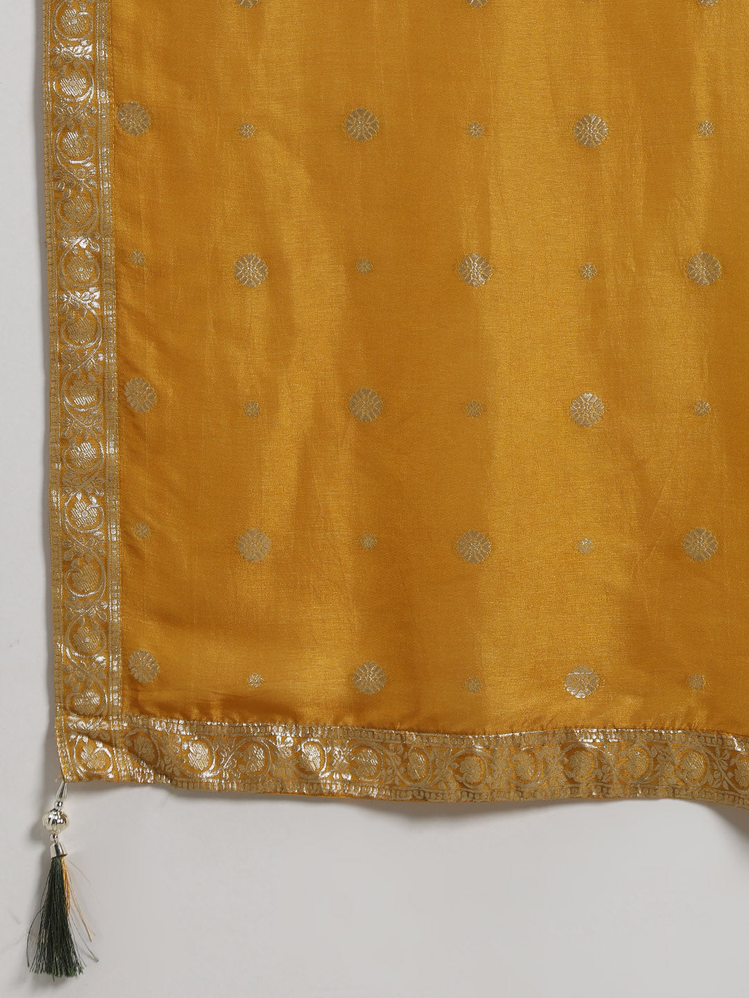 Embroidered Banarasi Choli With Lehenga &amp; Dupatta