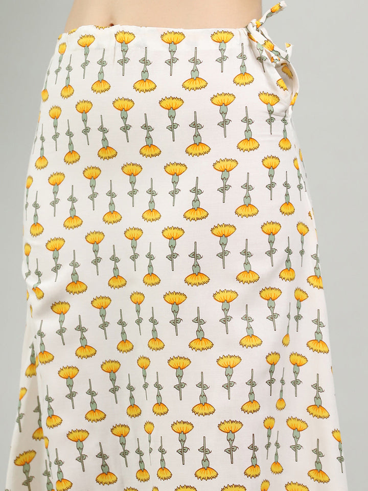 Printed Cotton Blend Kurta &amp; Pants