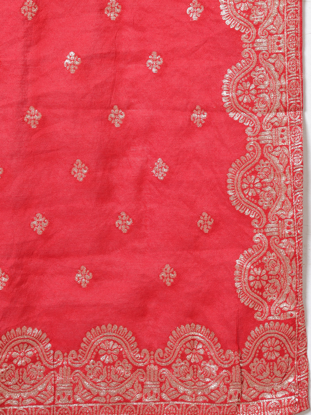 Embroidered Muslin Kurta With Pants &amp; Dupatta