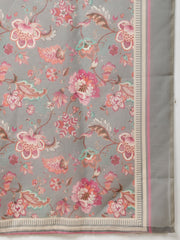 Abstract Print Chanderi Suit Set With Dupatta