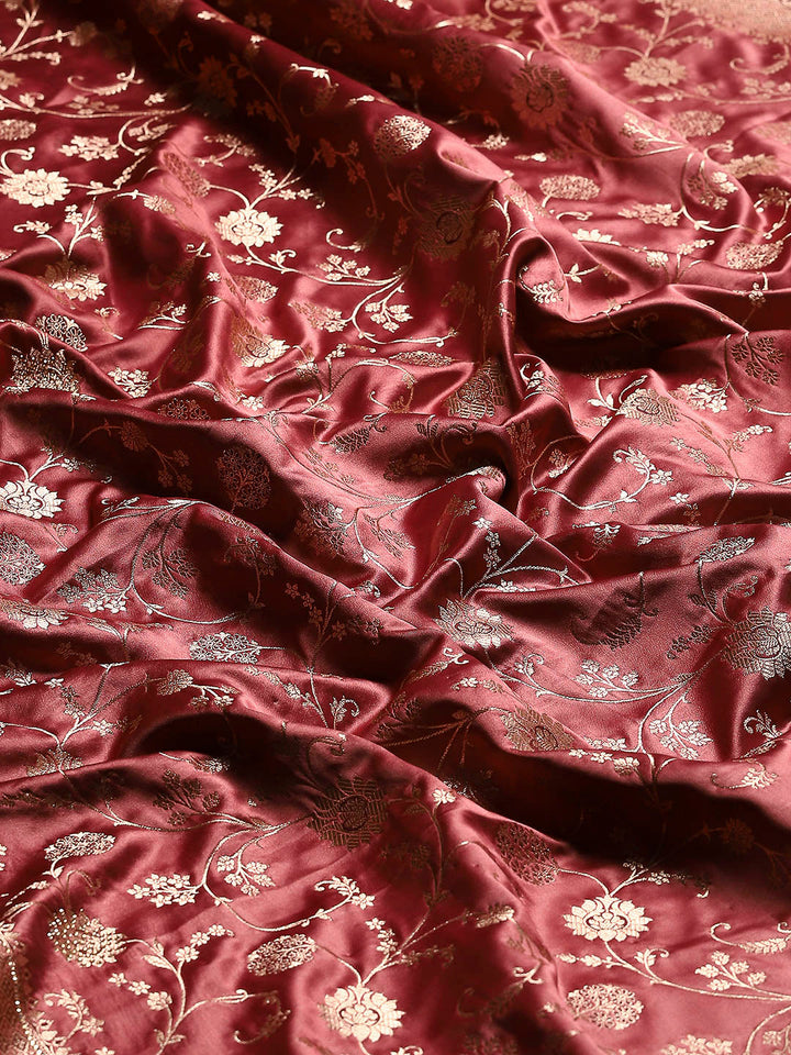 Embroidered Satin Saree