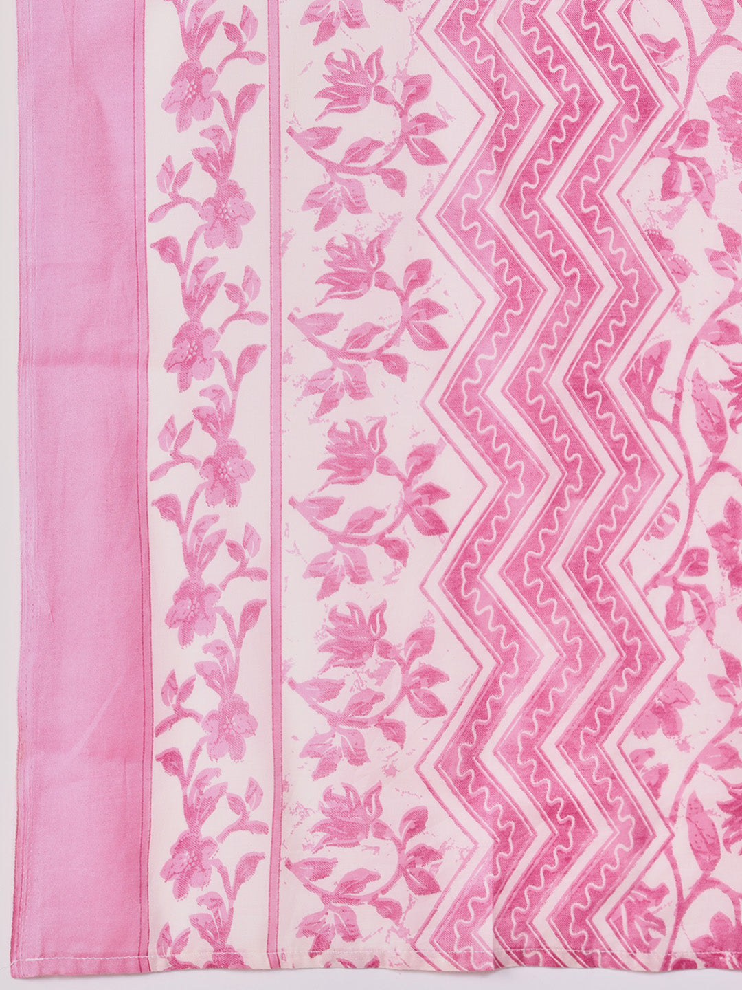 Printed Cotton Blend Kurta With Pants & Dupatta
