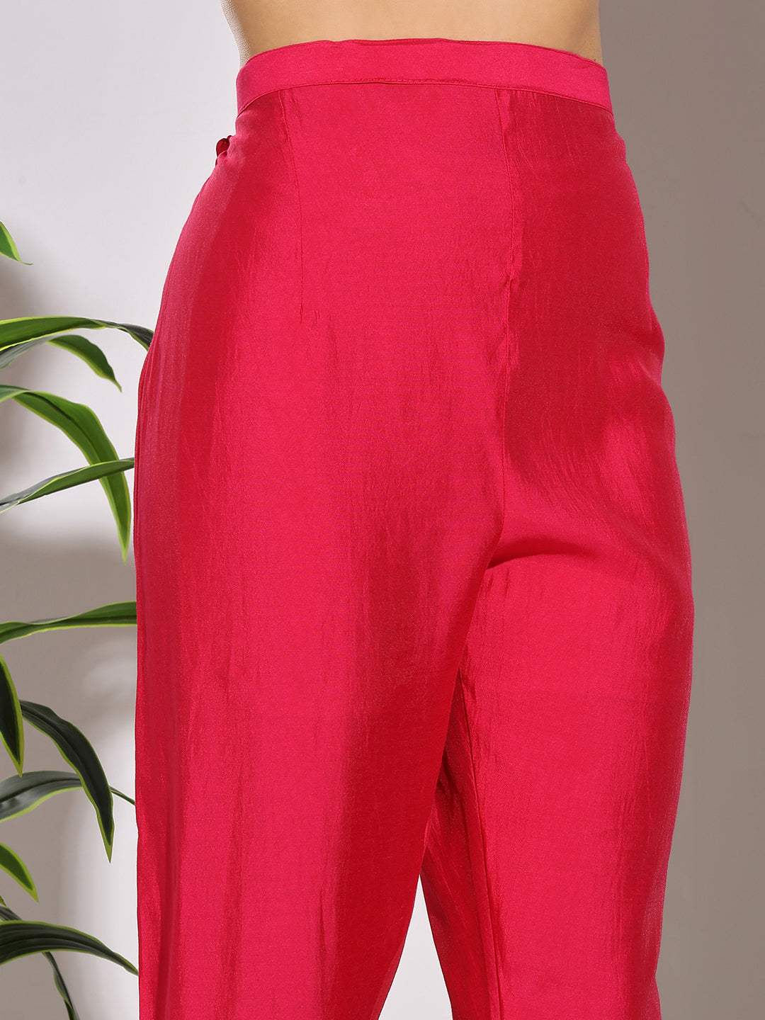 Embroidered Muslin Kurta With Pants & Dupatta