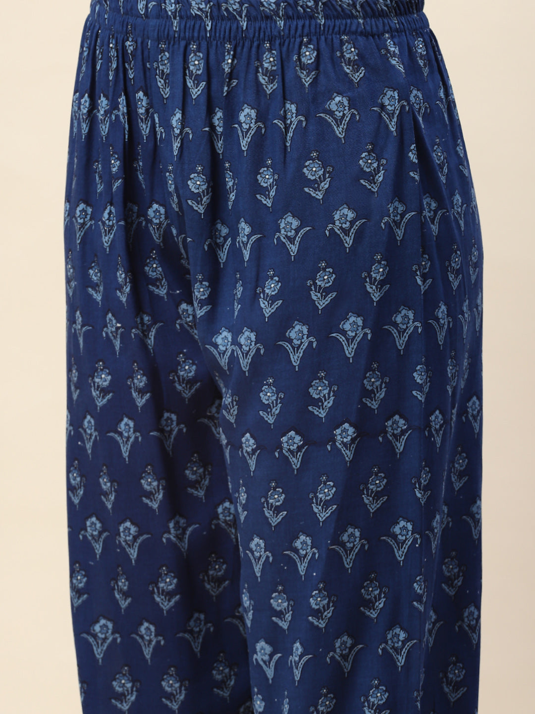 Floral Printed Cotton Kurta With Pants &amp; Dupatta