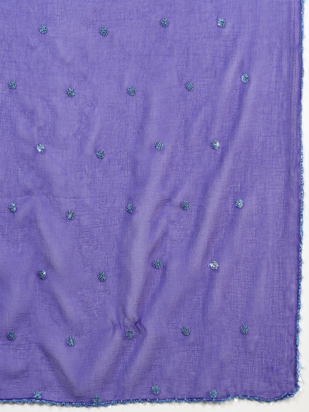 Embroidered Georgette Kurta With Pants & Dupatta