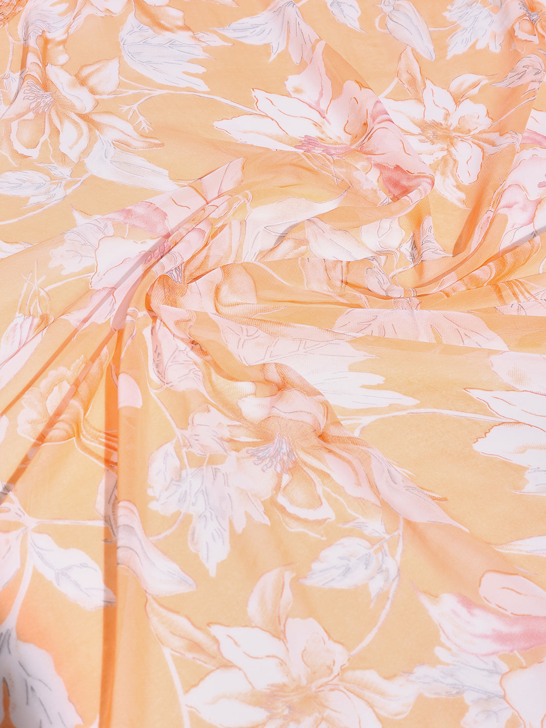 Floral Printed Georgette Saree