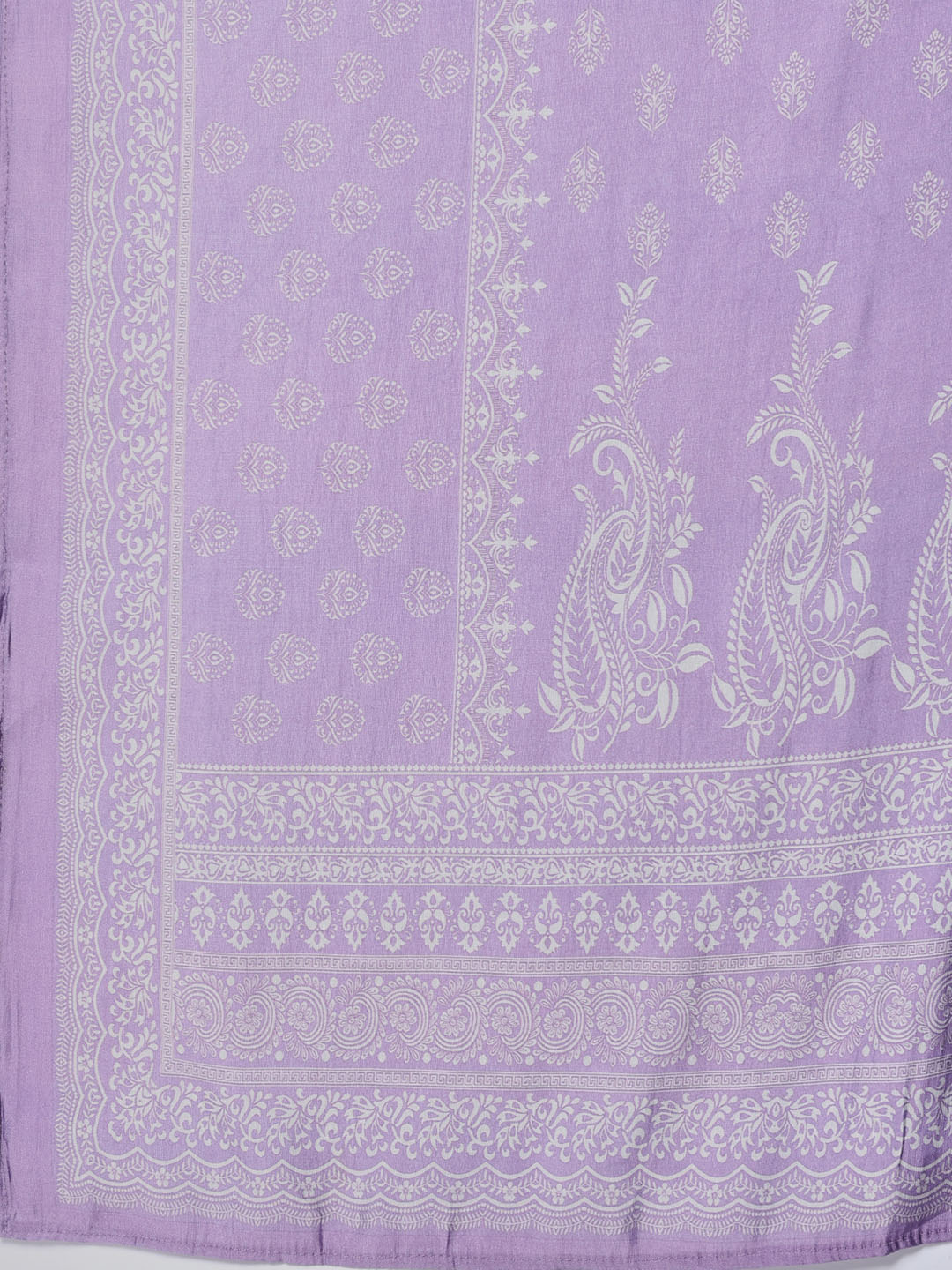 Printed Chanderi Kurta With Pants &amp; Dupatta