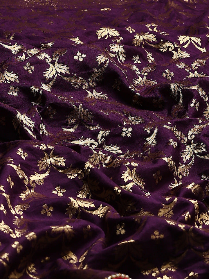 Embroidered Dola Silk Saree