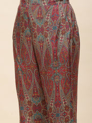 Abstract Printed Cotton Kurta With Pants