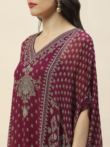 Digital Print Georgette Kaftan Kurta