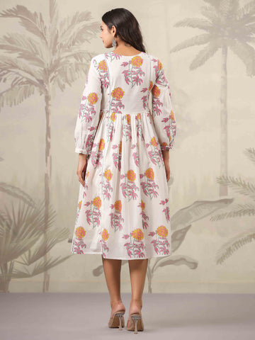 Floral Printed Cotton Dress