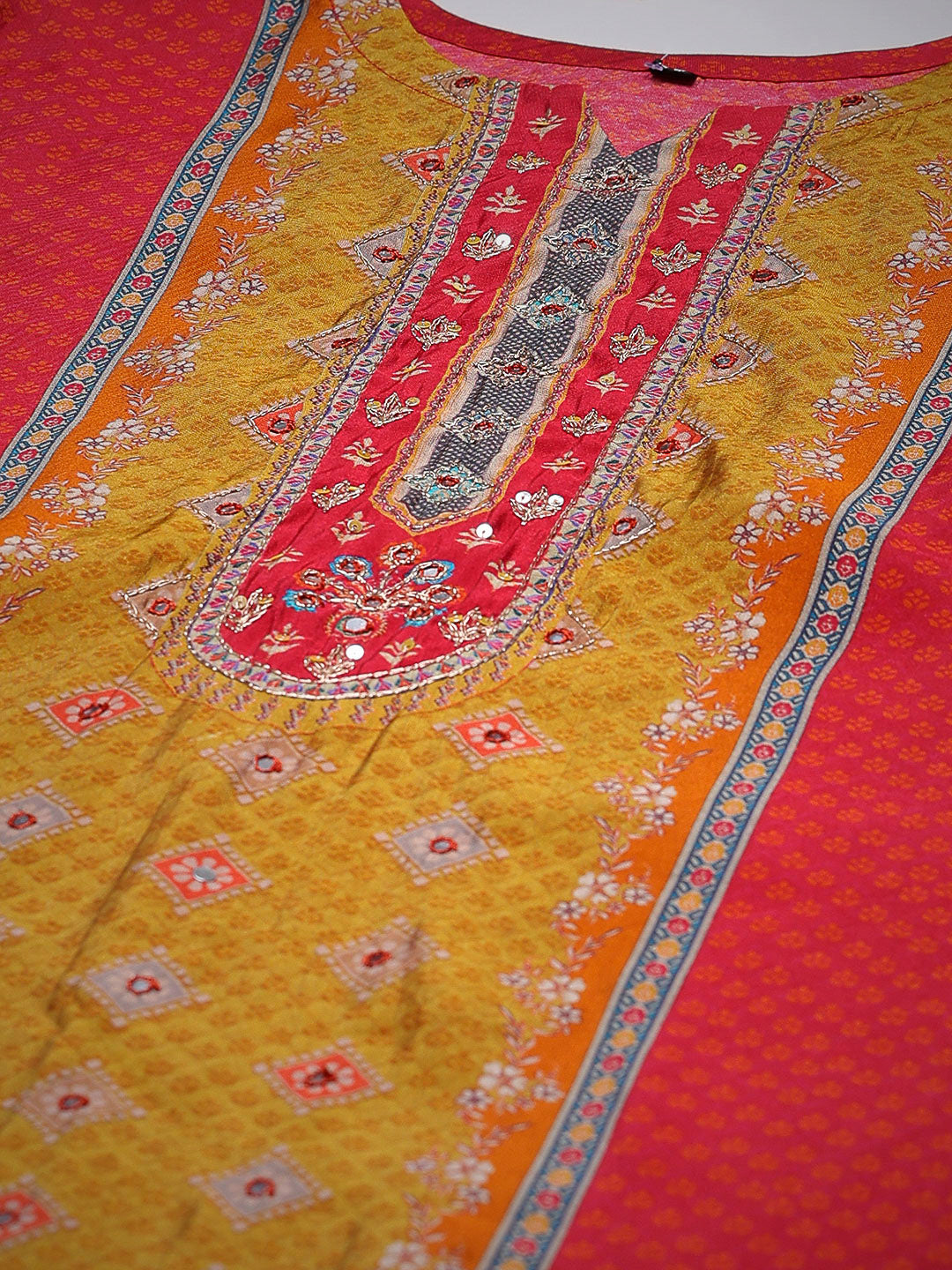 Printed Muslin Kurta With Pant &amp; Dupatta