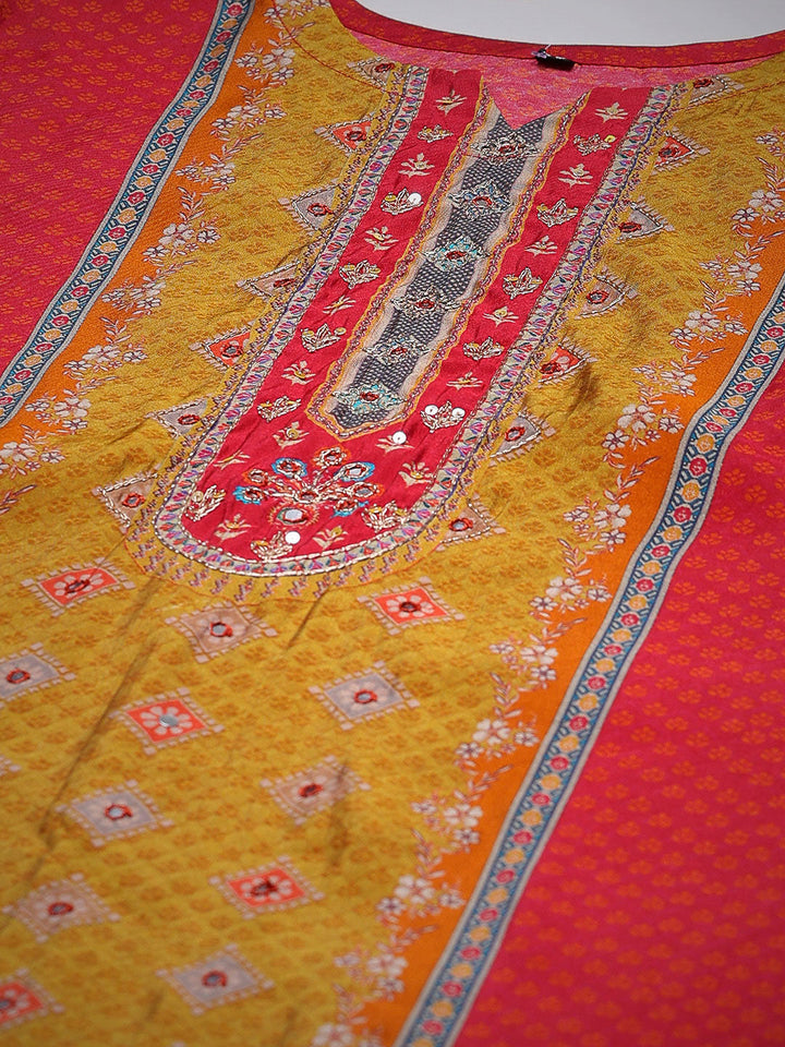 Printed Muslin Kurta With Pant &amp; Dupatta