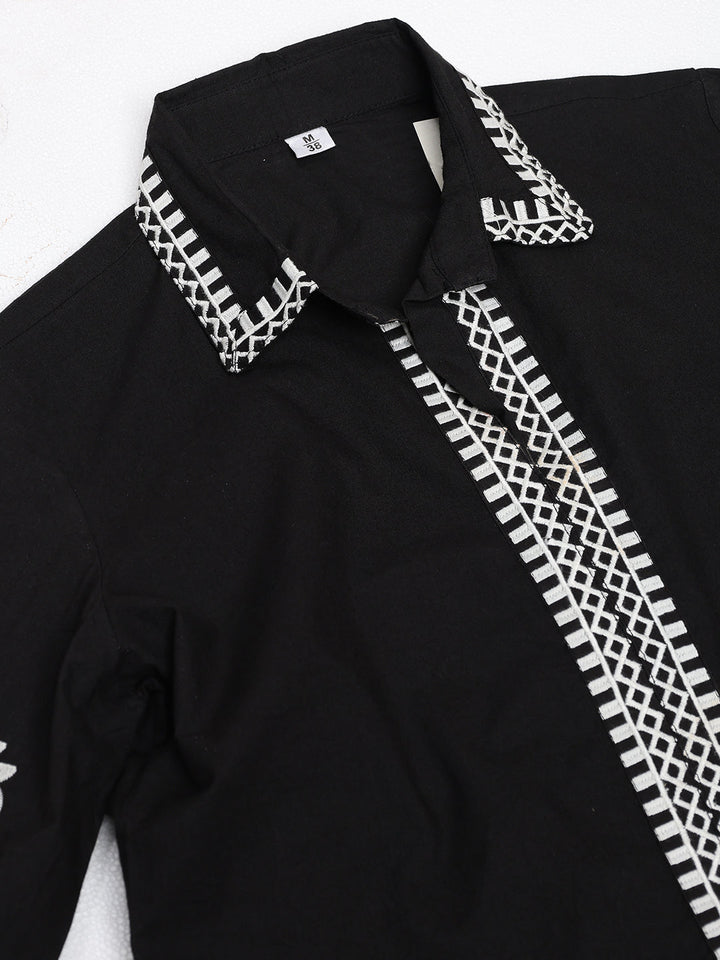 Printed Cotton Blend Kurta With Palazzo